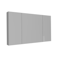 Dulap suspendat cu oglinda,Kolpasan, Naomi, 3 usi, 120 cm, dark concrete